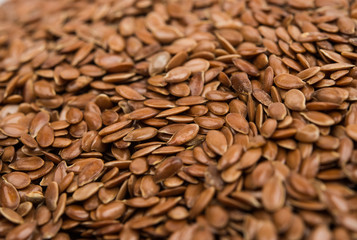 Brown flax seeds