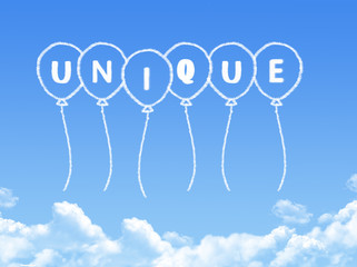 Cloud shaped as unique Message