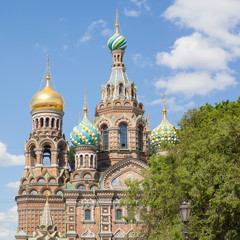 Fototapeta na wymiar The Church of the Savior on Spilled Blood in St. Petersburg
