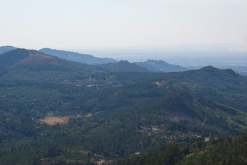 Fototapeta na wymiar View of Castelo de Vide castle from Marvão