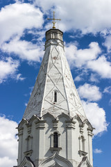 Golden dome of Russian orthodox church with cross
