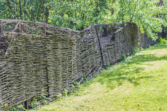 Wooden fence , village vintage style