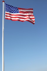 Flagge der USA im Wind