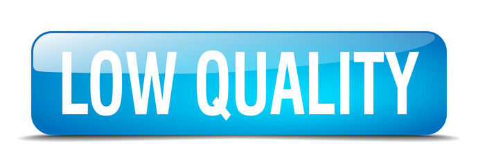 low quality blue square 3d realistic isolated web button