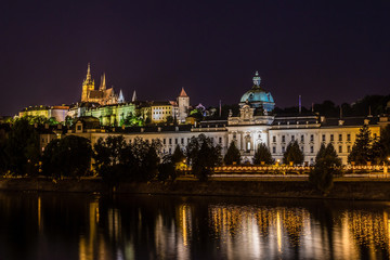 Obraz premium Prague view in night, Czech Republic