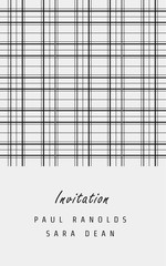 Vector minimal invitation card or ticket, monochrome geometric pattern templates. Ideal for Save The Date, tickets, anniversary date, birthday cards, invitations.