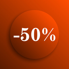 50 percent discount icon