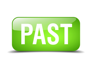 past green square 3d realistic isolated web button