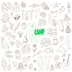 doodle camping elements