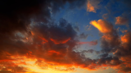 Colorful sky after the sunset.