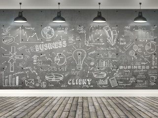 3d drawing business concept