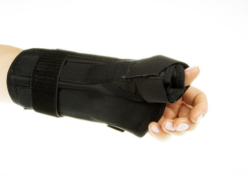 Wrist Orthosis On Isolated White