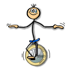 Strichmännchen ausbalanciert © schnippschnapp