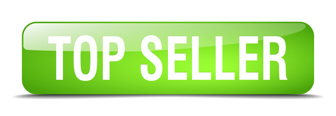 top seller green square 3d realistic isolated web button