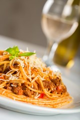 Spaghetti, italian, tomato.