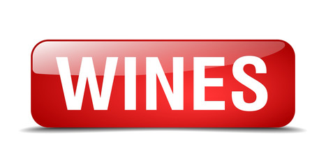 wines red square 3d realistic isolated web button