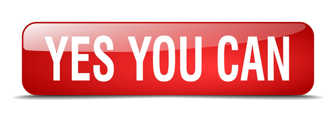 yes you can red square 3d realistic isolated web button