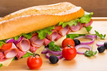 Sandwich, Submarine, Delicatessen.