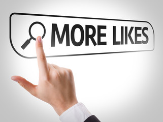 More Likes written in search bar on virtual screen