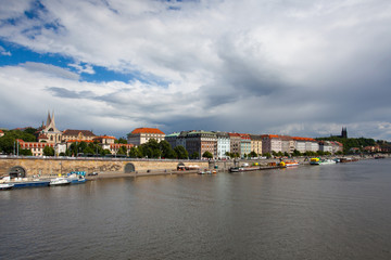 Before heavy storm - View of the historical part of Prague