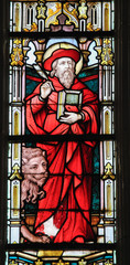 Fototapeta premium Stained Glass - Saint Jerome