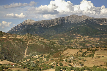 Landscape near Orgosolo. Sardinia. Italy