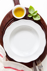 the concept of food on wooden board. empty space for recipes or