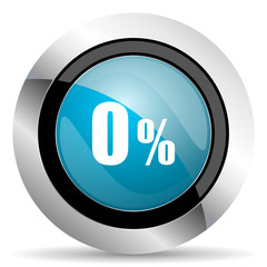 0 percent icon sale sign