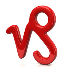 Red capricorn zodiac sign