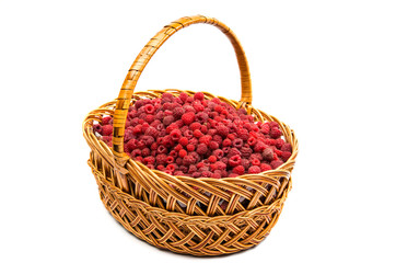 Fototapeta na wymiar basket of raspberries