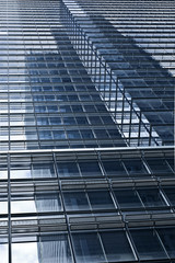 futuristic glass building with economic cooperation