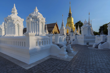 Fototapeta na wymiar Wat Suan Dok golden pagoda. Chiang Mai, Thailand