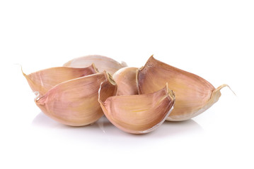 garlic on white background