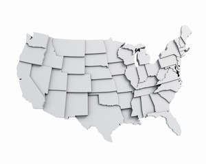 3D USA map white © LogoStockimages