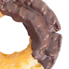 Old fashion donut isolated on white background