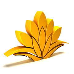 3D Lotus yellow logo