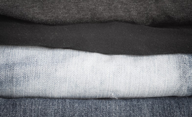 Close - up Men casual wear shirt and jean