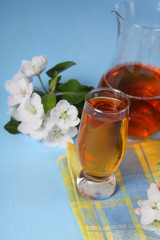 Apple juice and apples