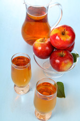 Apple juice and apples