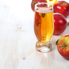 Apple juice and apples