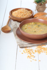Delicious pea soup