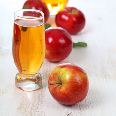 Apple juice and apples