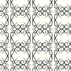 seamless pattern lines curve monochrome vector background