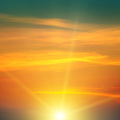 Obraz premium beautiful sunrise and cloudy sky