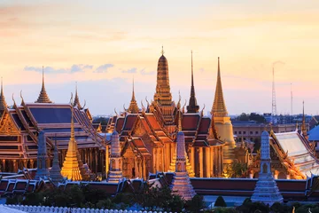 Foto op Canvas Bangkok City Pillars Shrine and Wat Phra Kaew © Getty Gallery