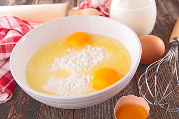 egg,flour and ingredient