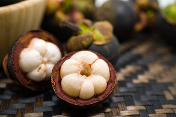 Fresh mangosteen, tropical fruit