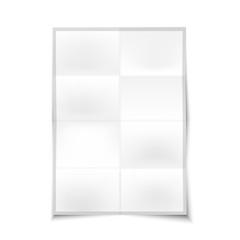 Blank realistic folded poster with place for your design and