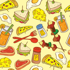 food seamless pattern suitable for wrapping paper