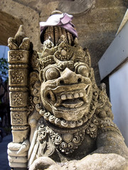 statue guard the entrance, Bali, Indonesia